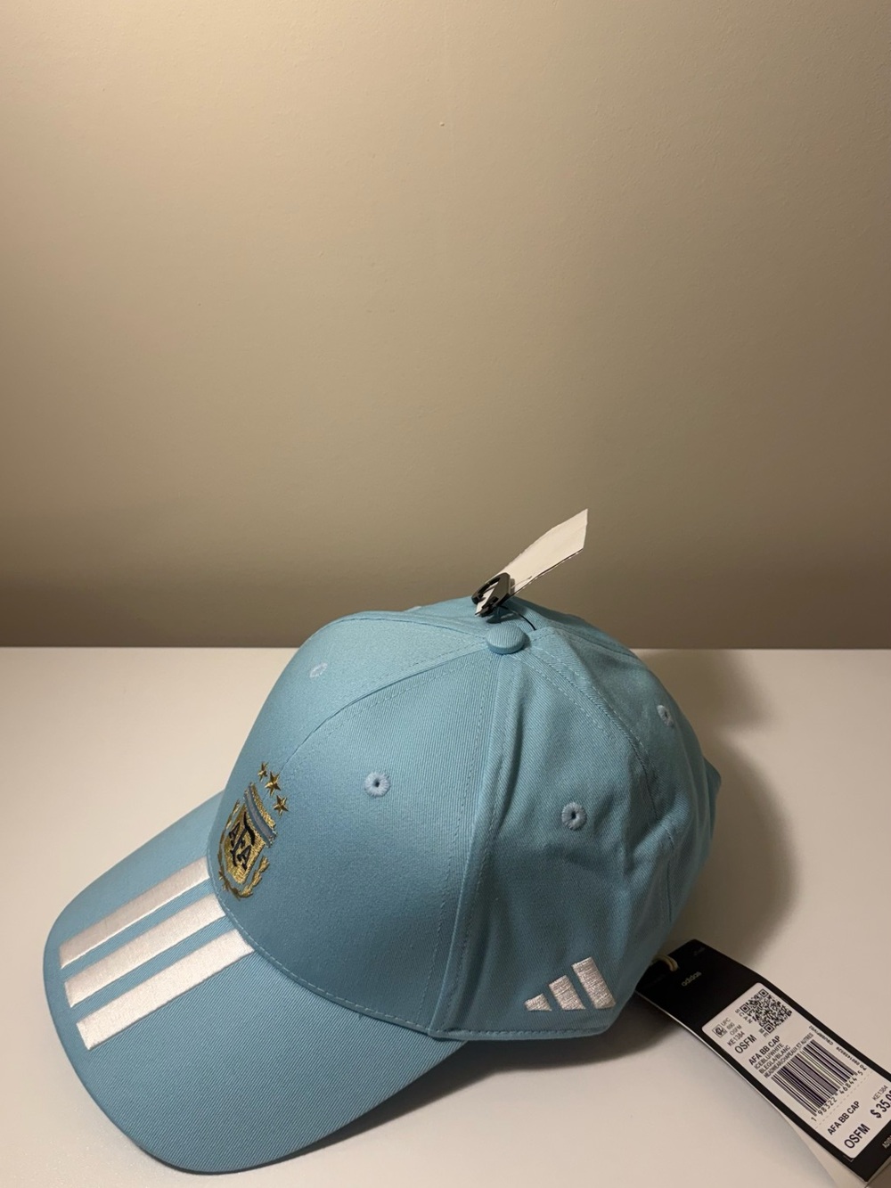 adidas Light Blue Soccer Cap with Argentina Crest